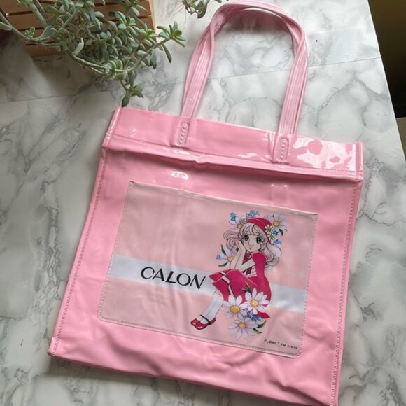 Handbags - Vintage Showa retro Girl 80s - vinyl material tote bag by Flomo